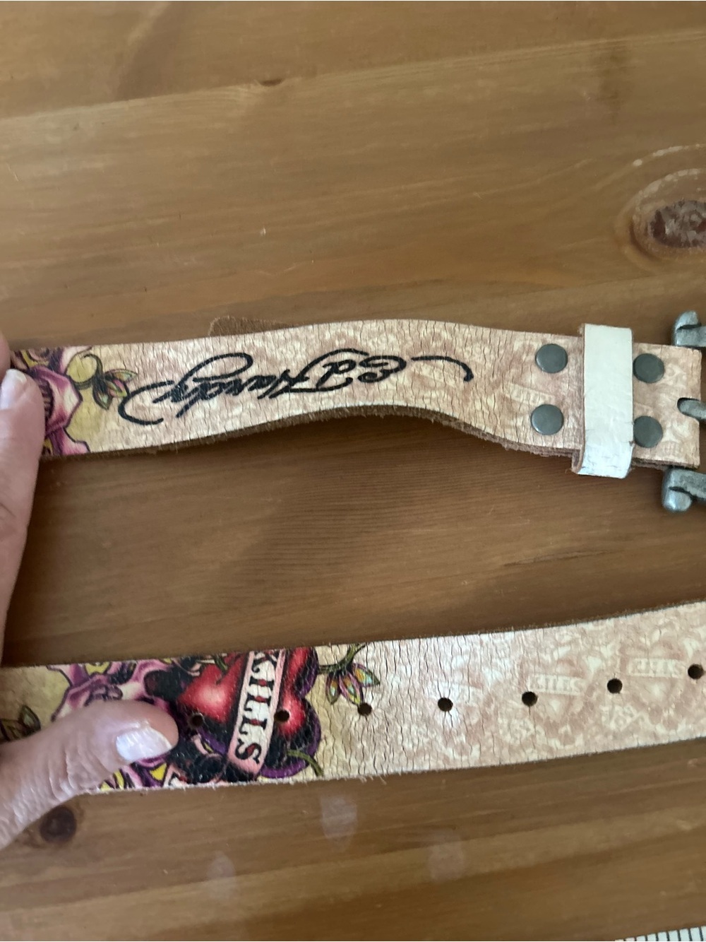 Y2K Handmade Genuine Leather Ladies Ed Hardy Size Small